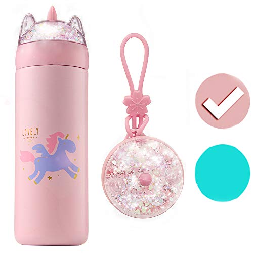 BPA- Free Unicorn cartoon Printed Stainless Steel Insulated Sipper Water  Bottle For Girls / Flask For Kids 