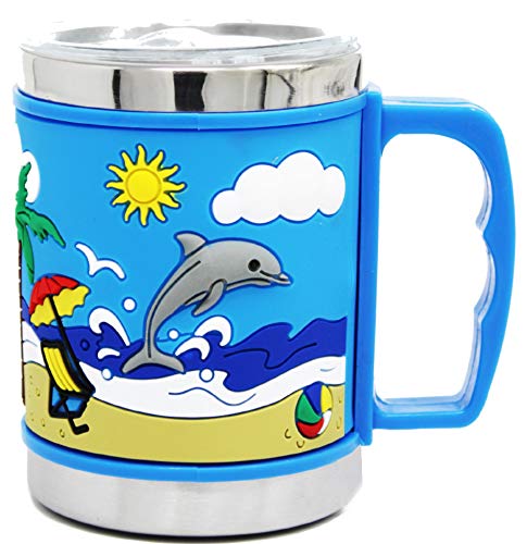Insulated Mug 12 oz. with Lid, Royal Blue/White (48 per case) - K112L